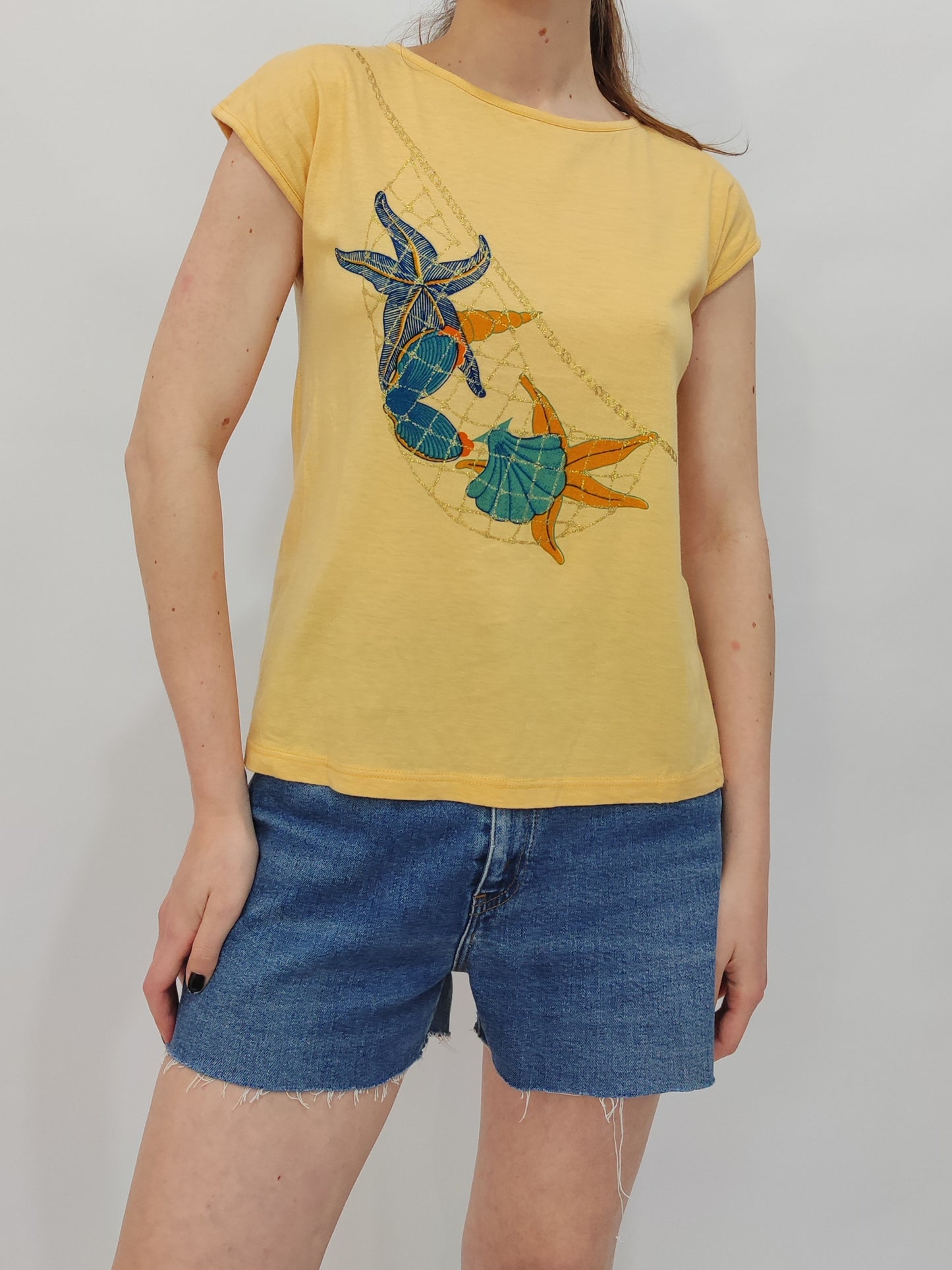'80s Starfish Print Top