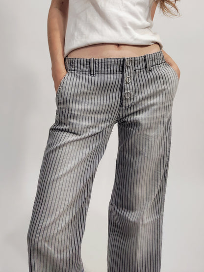 Phard Deadstock Striped Wide Leg Jeans - 42IT