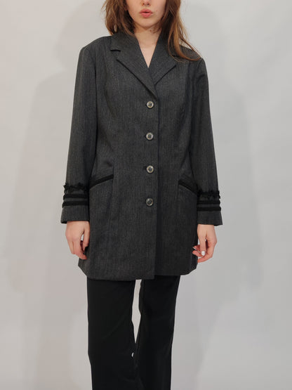 '80s Tailored Trimmed Blazer