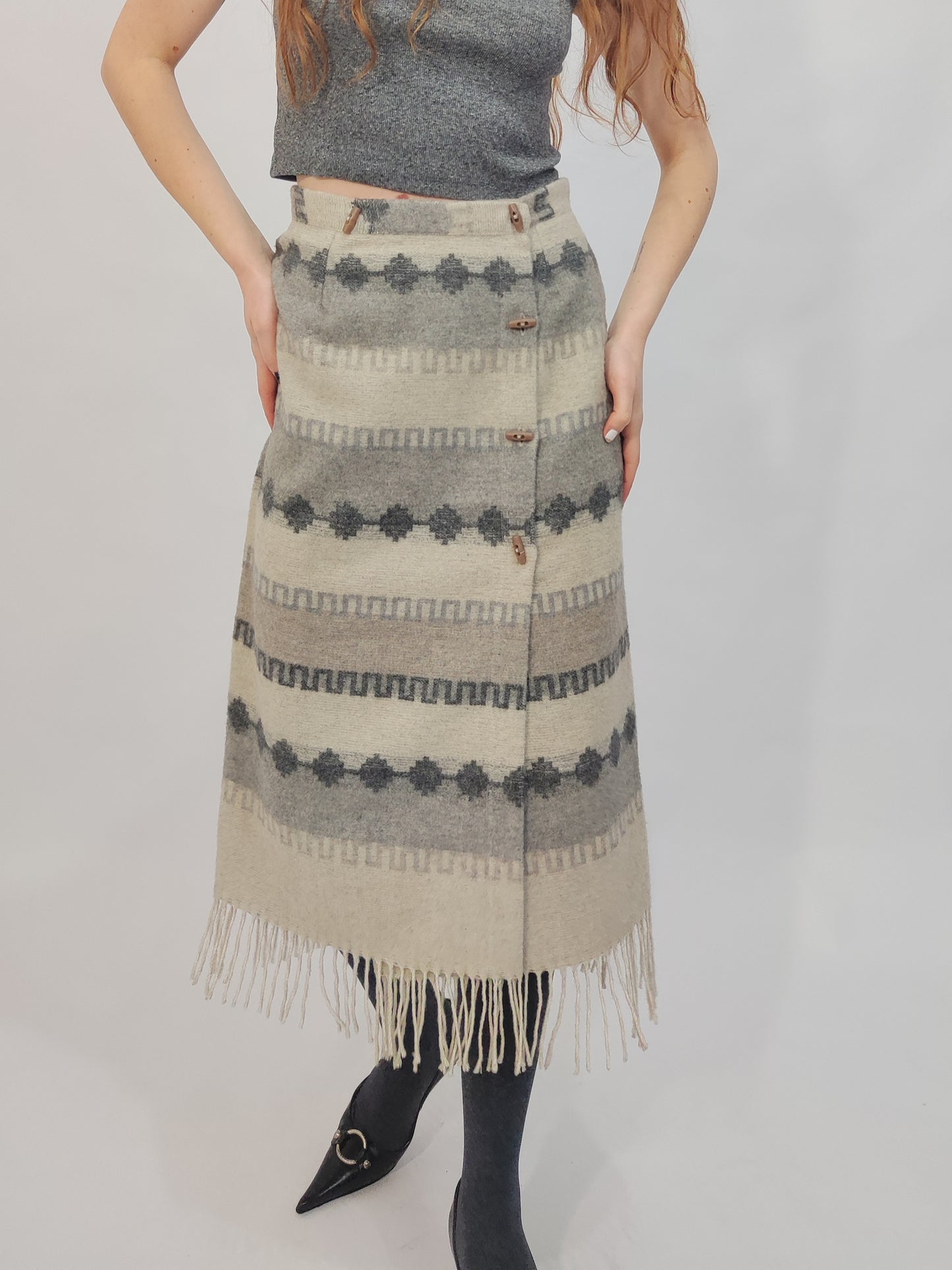 Deadstock Wool Blend Skirt