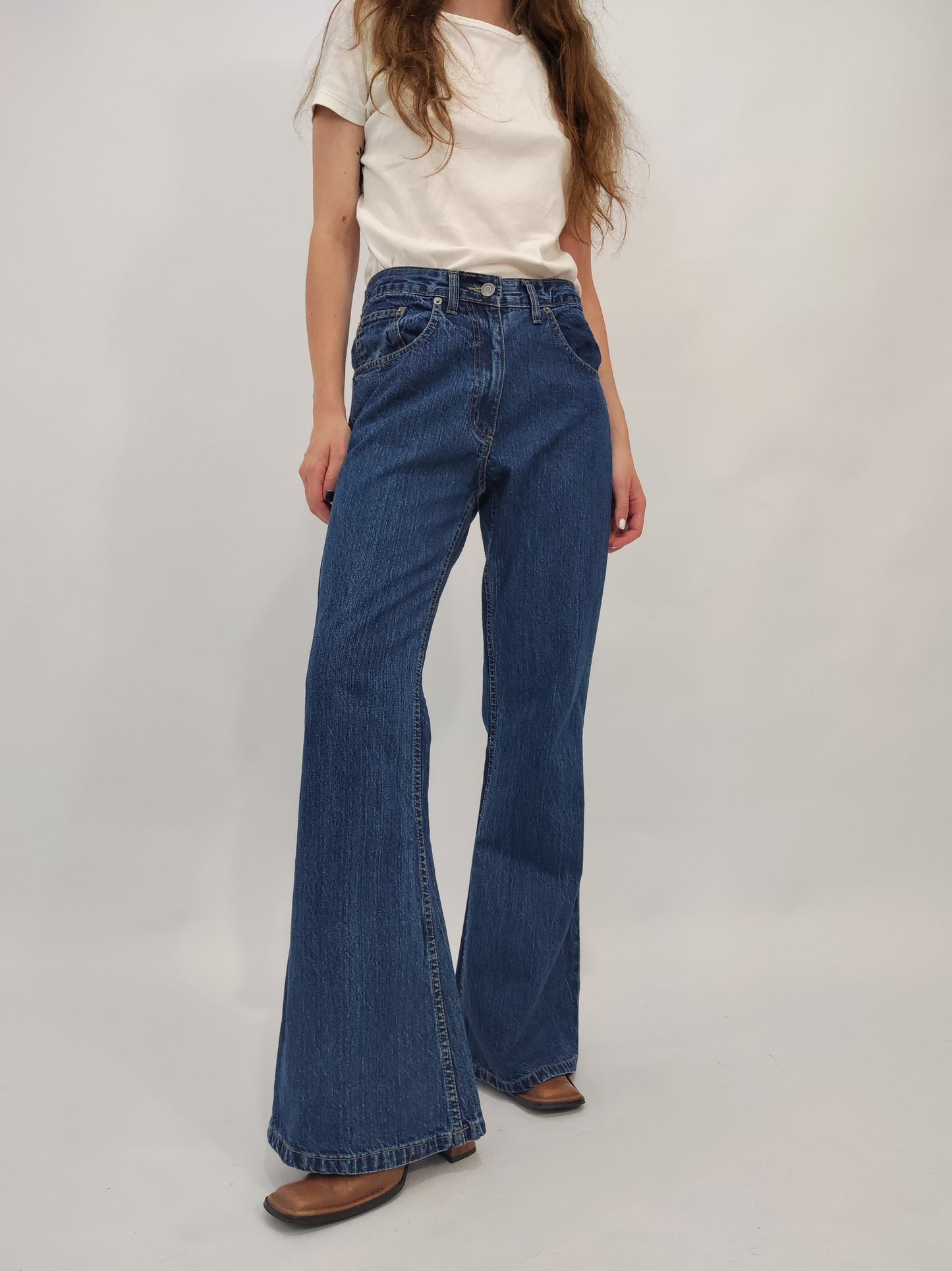 Vintage Flared Jeans - Blue Mid
