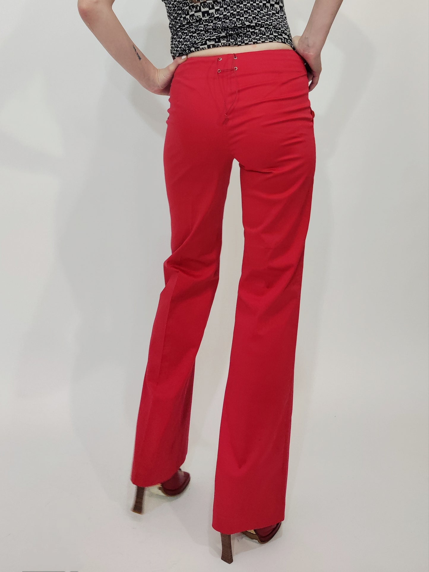 Late '90s Red Cotton Sailor Pants
