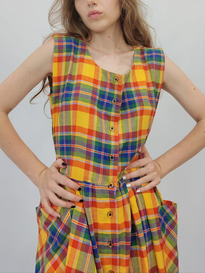 Early '80s Madras Dress