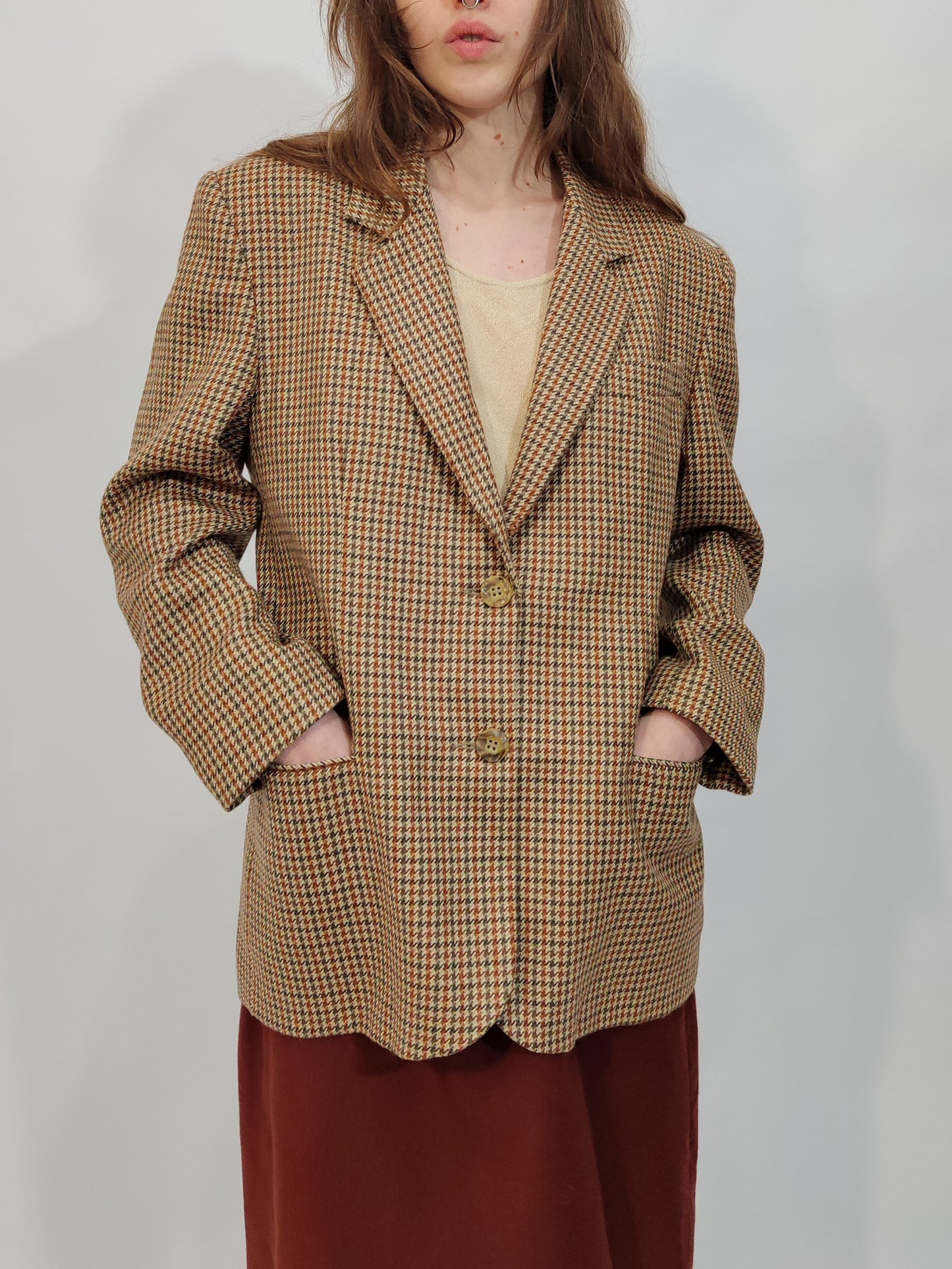 ‘80s Pure Wool Cream Blazer