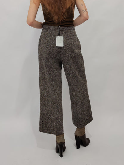 Les Copains Wide Leg Cropped Pants - Deadstock