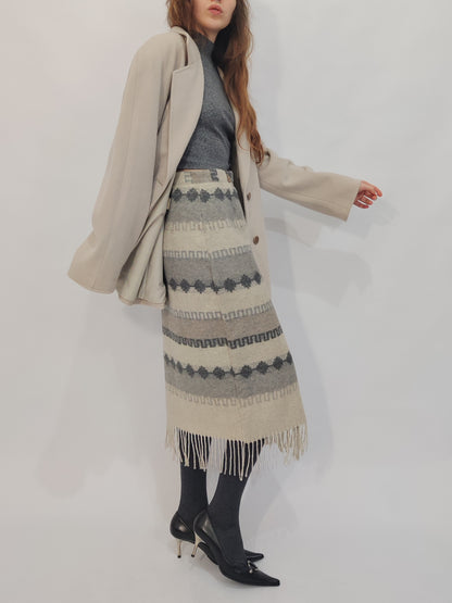 Deadstock Wool Blend Skirt