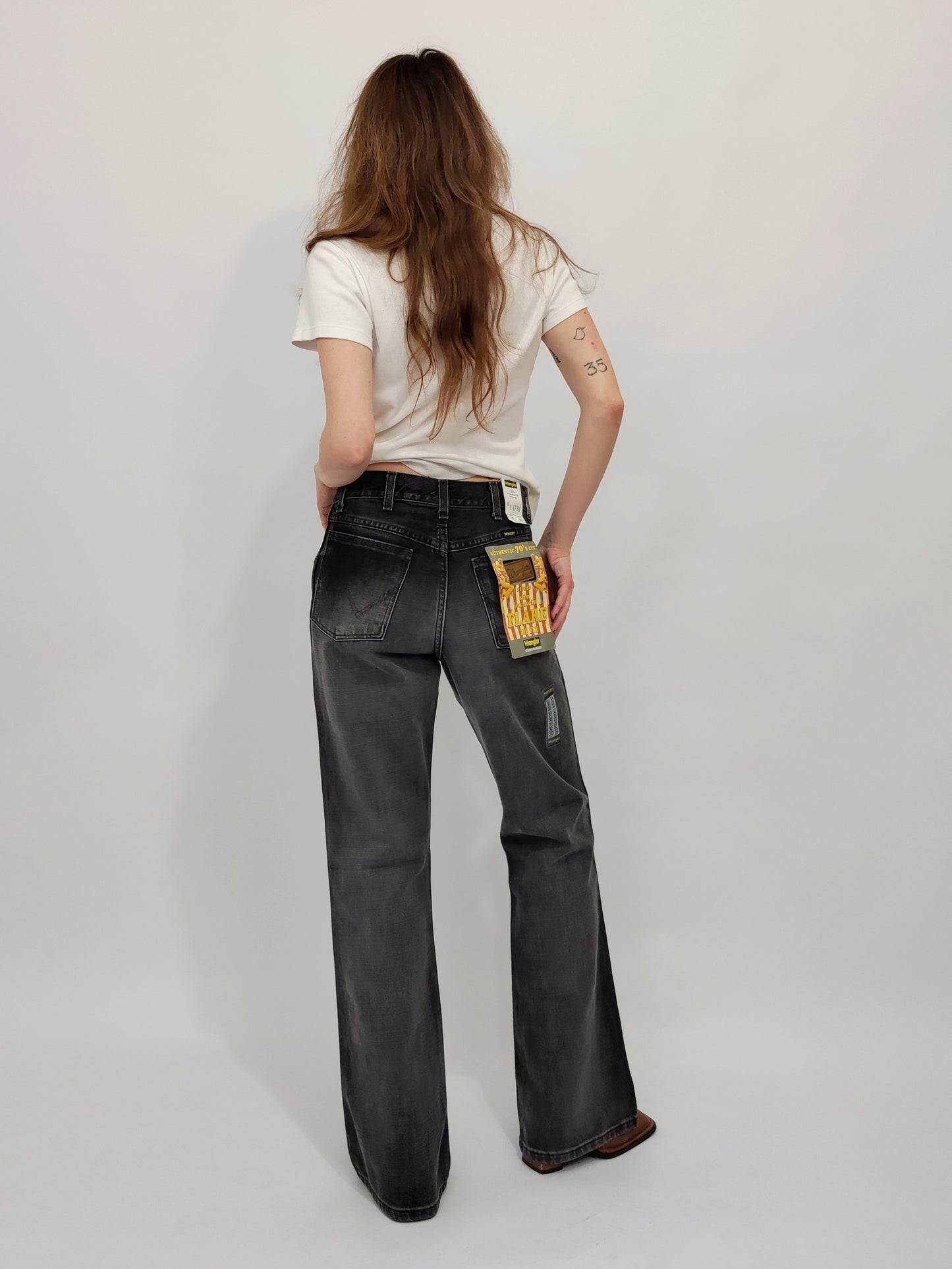 Wrangler Iced Black Flare Jeans - Deadstock