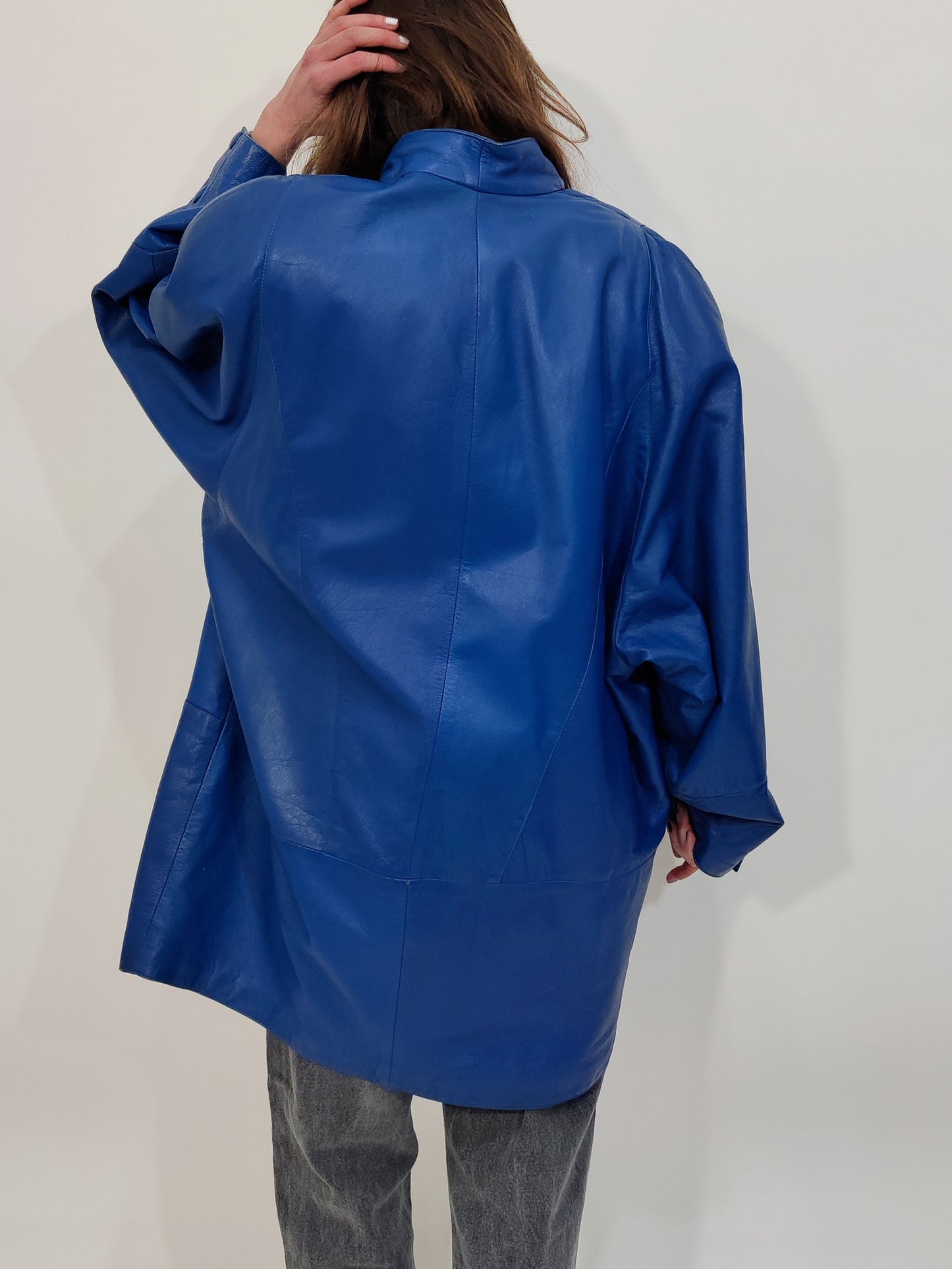 '80s Oversized Leather Jacket