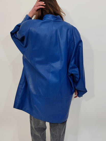 '80s Oversized Leather Jacket