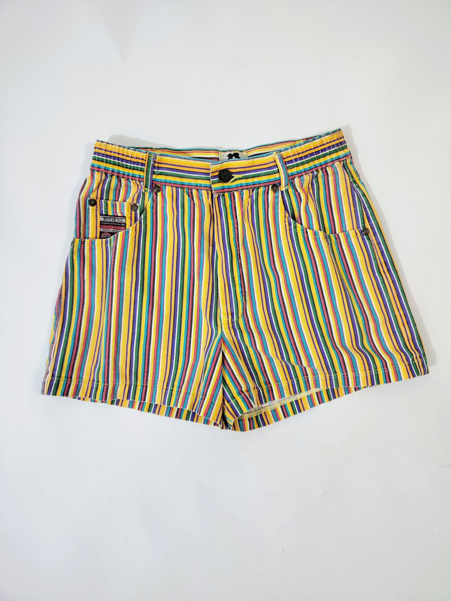 '90s Striped Hot Pants