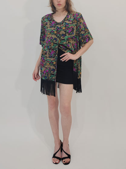 '80s Fringed Blouse