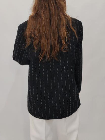 '90s Pinstripe Oversized Blazer