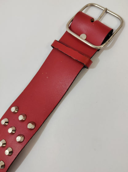 '90s Leather Studded Belt
