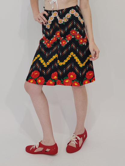 '70s Vintage A-Line Skirt