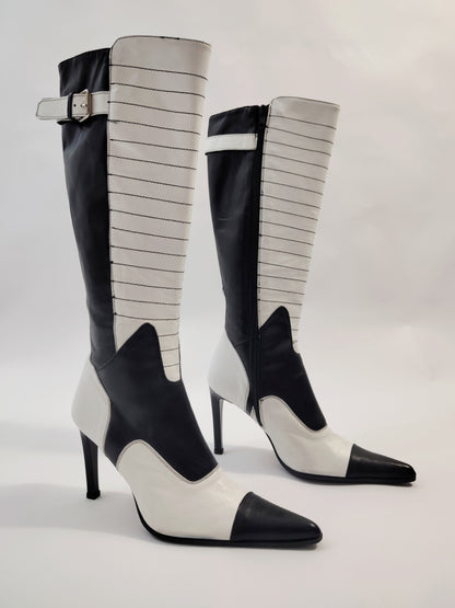 Y2K Vintage Deadstock Black & White Boots