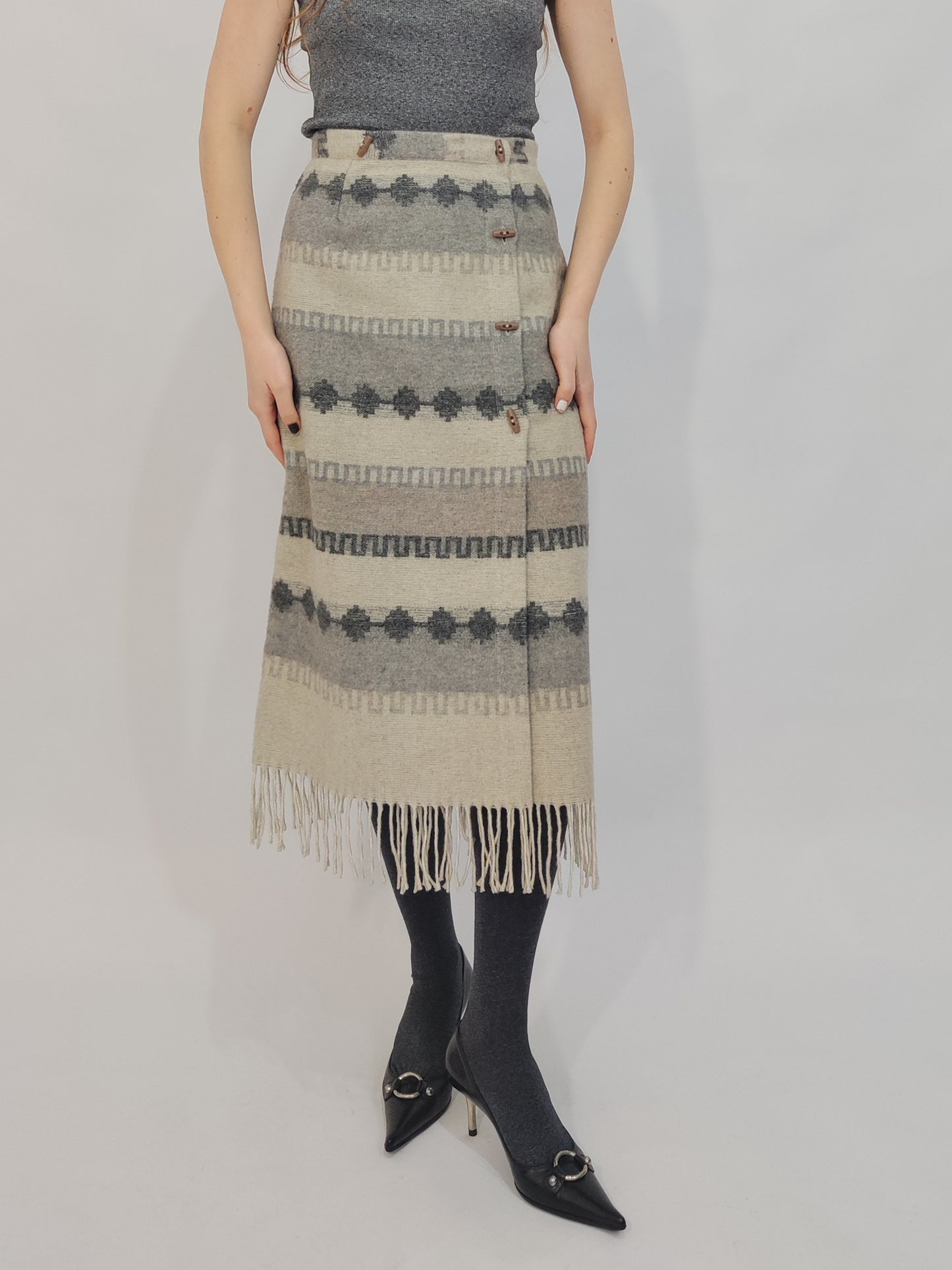 Deadstock Wool Blend Skirt