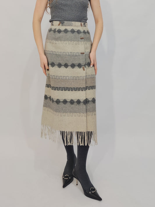 Deadstock Wool Blend Skirt