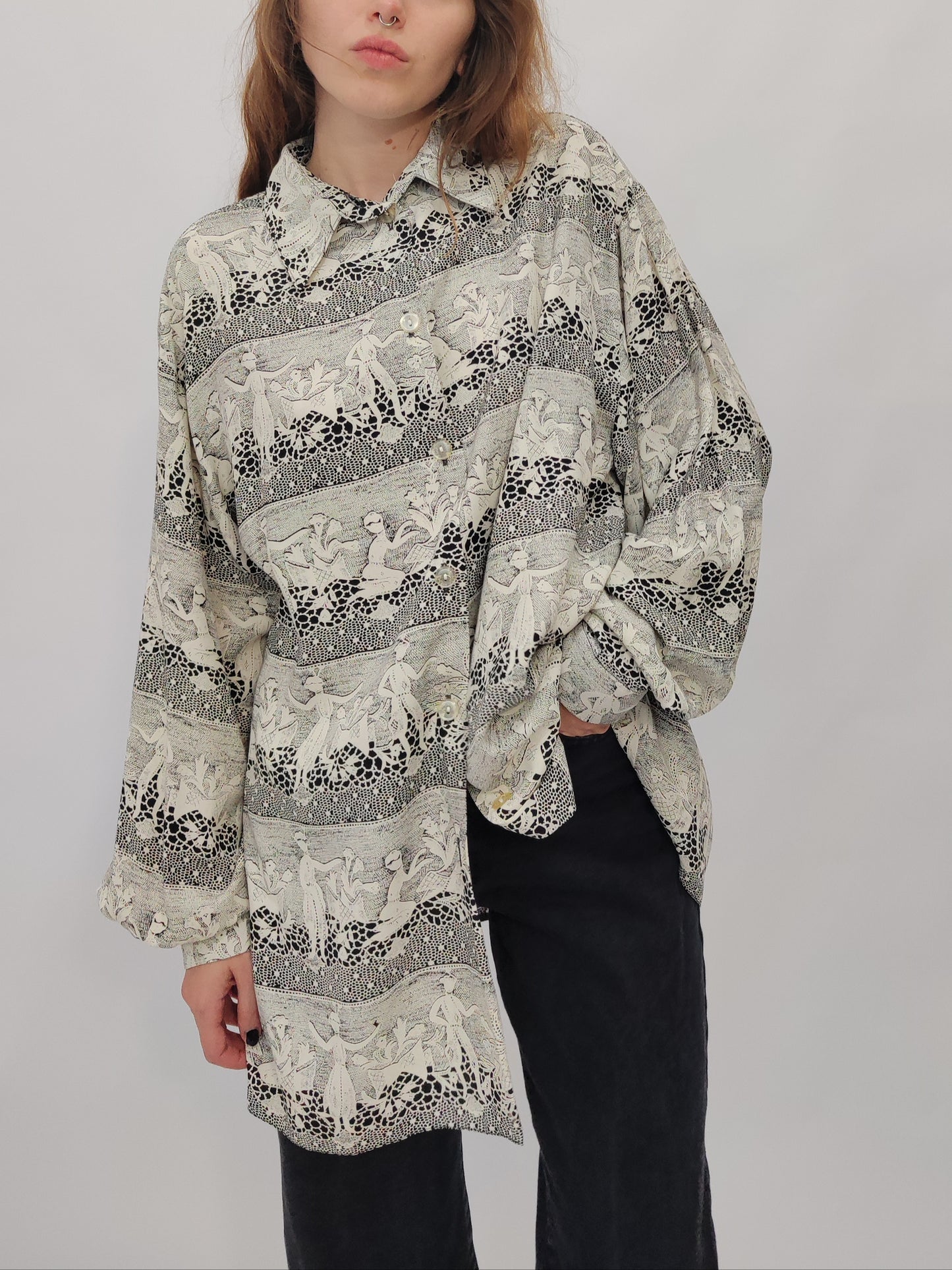 Vintage Trompe-L'Oeil Print Shirt