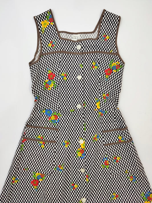 '70s Vintage Apron Dress