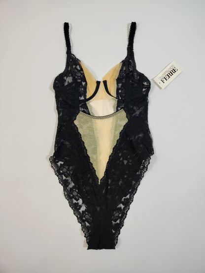 Archive - Gianfranco Ferré Lace Bodysuit - Deadstock (BLACK)
