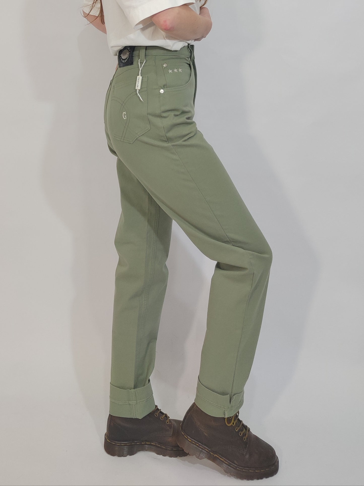 Sage Green Made in Italy Deadstock Jeans
