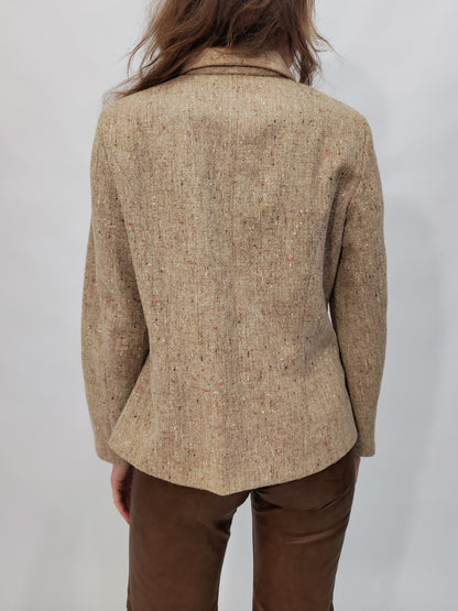 Vintage Flecked Tweed Tailored Blazer