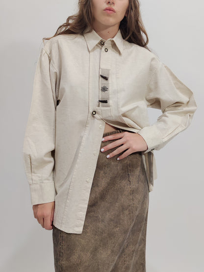 Cotton+Linen Trachten Shirt
