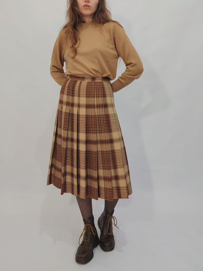 ‘70s Wool Pleated Skirt