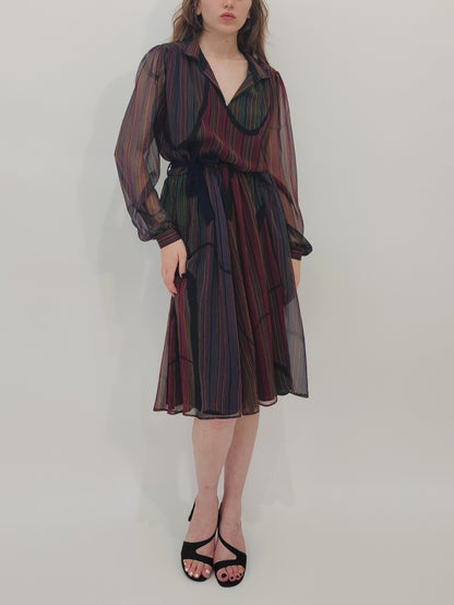 Sora Late '70s Vintage Dress - M/L