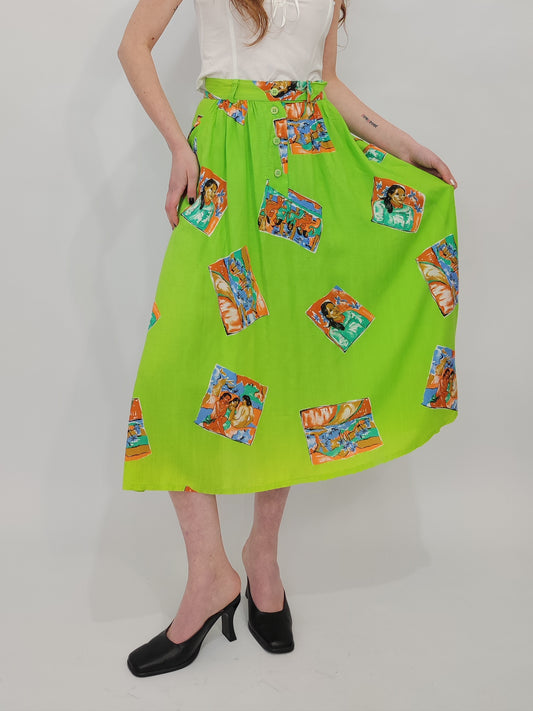'80s Skirt, 100% Cotton.