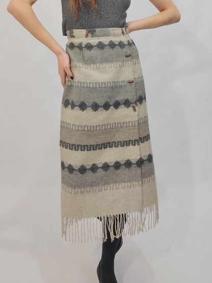 Deadstock Wool Blend Skirt