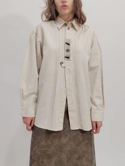Cotton+Linen Trachten Shirt