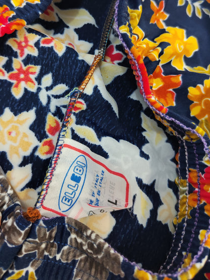 Vintage Biker Shorts - Floral Navy