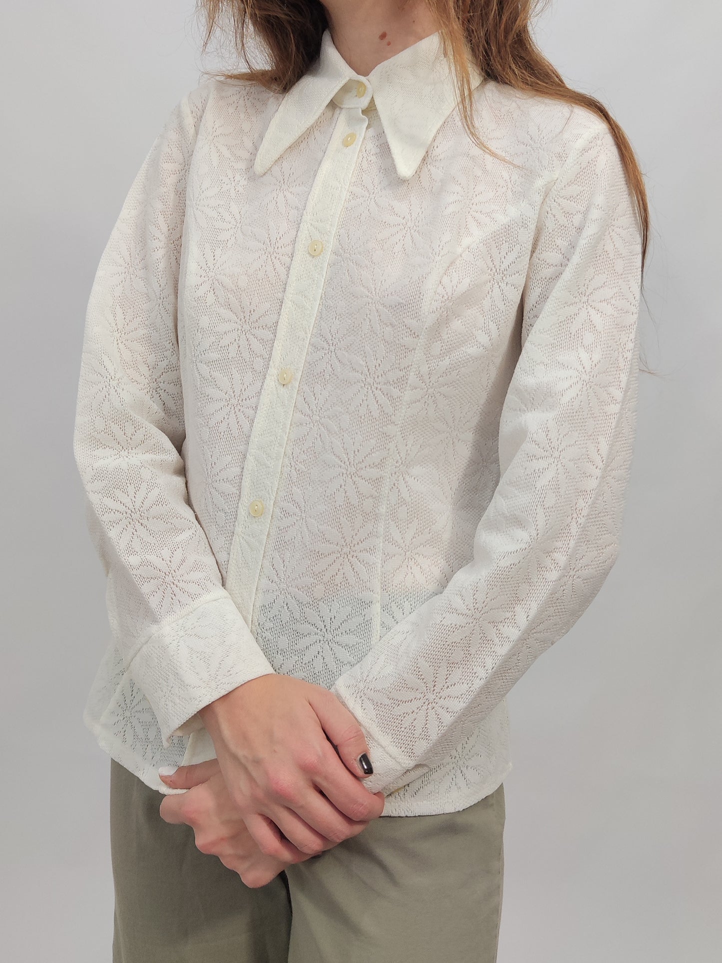'70s Floral Jacquard Shirt