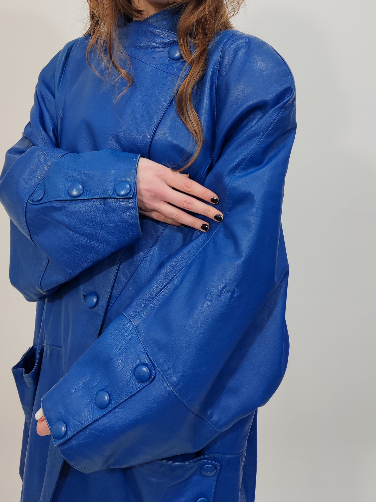 '80s Oversized Leather Jacket