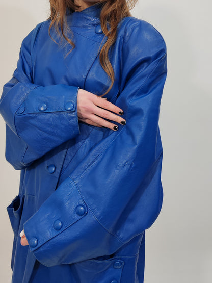 '80s Oversized Leather Jacket