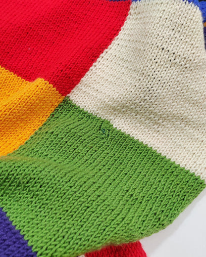 Late '70s Color Block Long Scarf