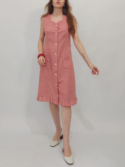 '80s Vichy Chemisier Dress