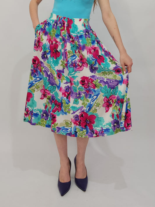 Made in USA Vintage Floral Skirt - Small def.