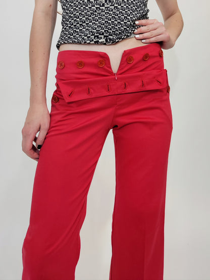 Late '90s Red Cotton Sailor Pants