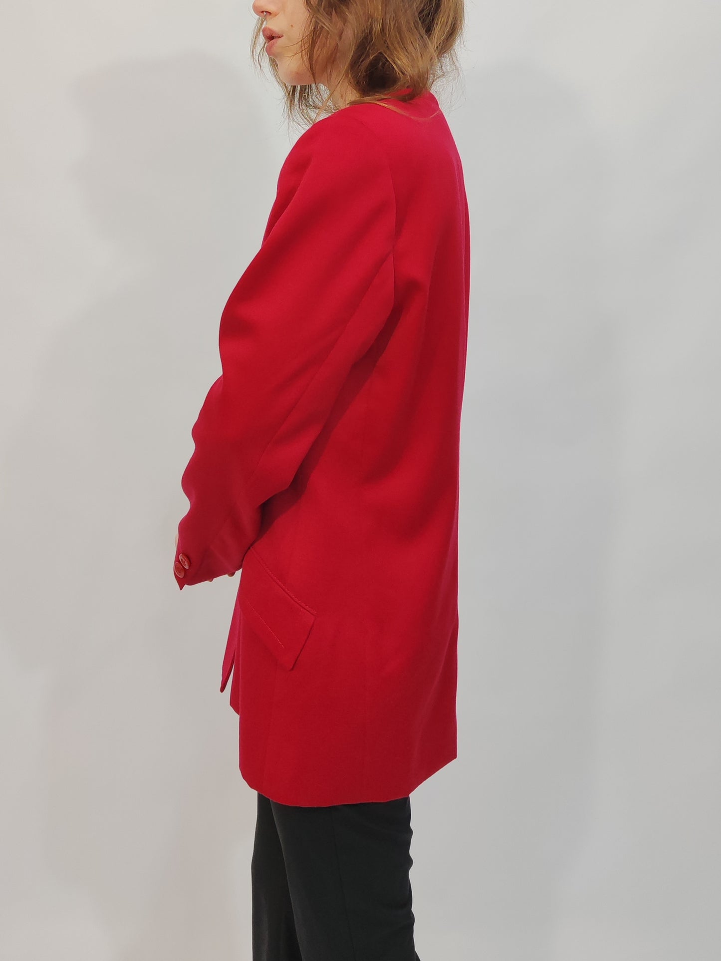 '80s Tailored Red Blazer