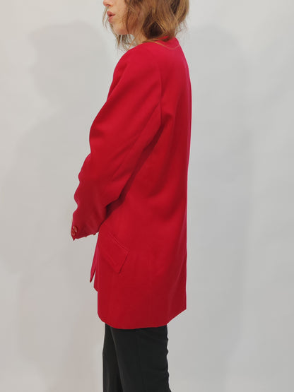 '80s Tailored Red Blazer