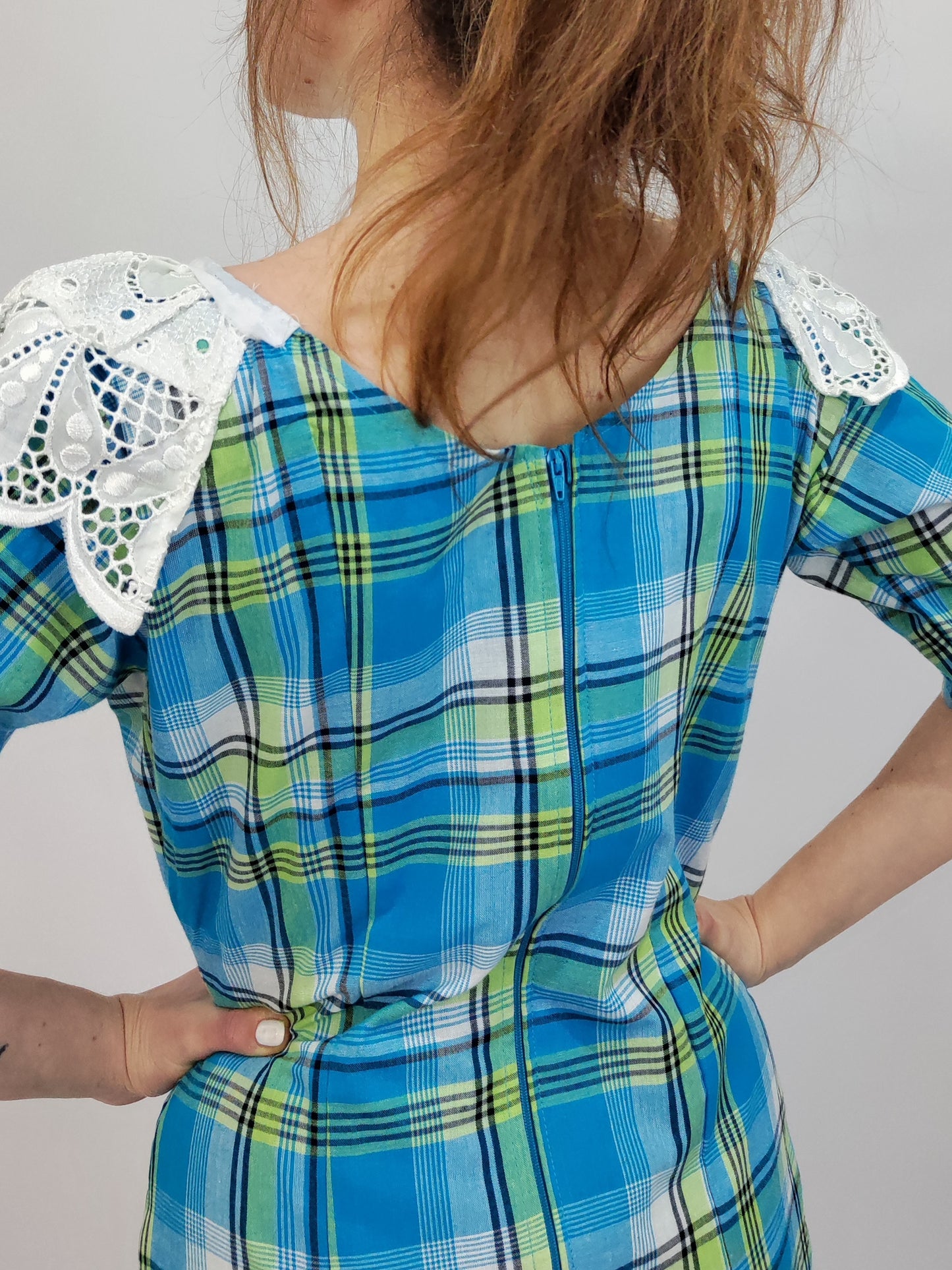 Mommy & Me - Dody Checkered Vintage Dresses