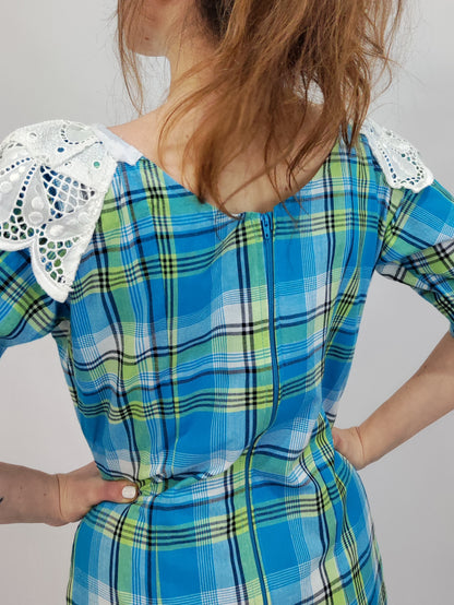 Mommy & Me - Dody Checkered Vintage Dresses