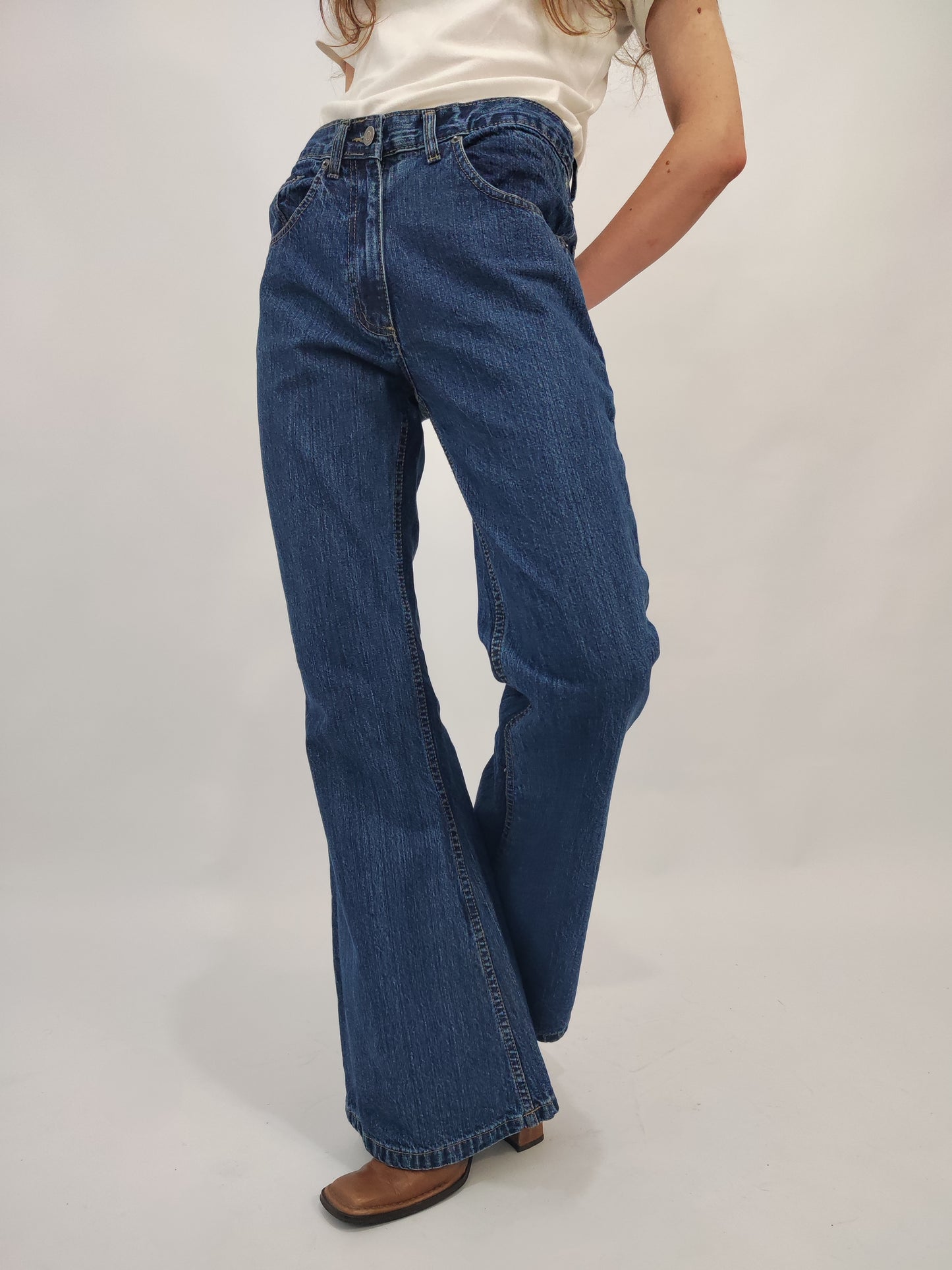 Vintage Flared Jeans - Blue Mid