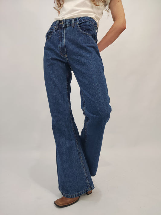 Vintage Flared Jeans - Blue Mid