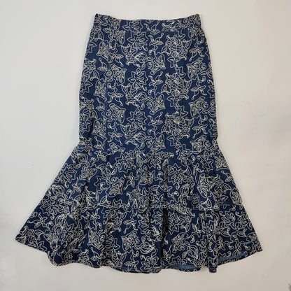 Fortuna Denim Embroidered Skirt