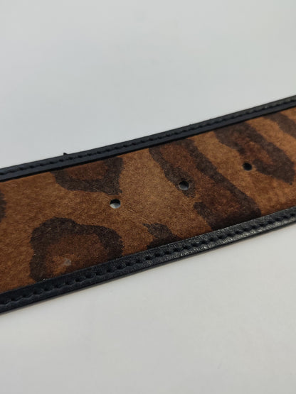 Genny Leopard Leather Belt - GC