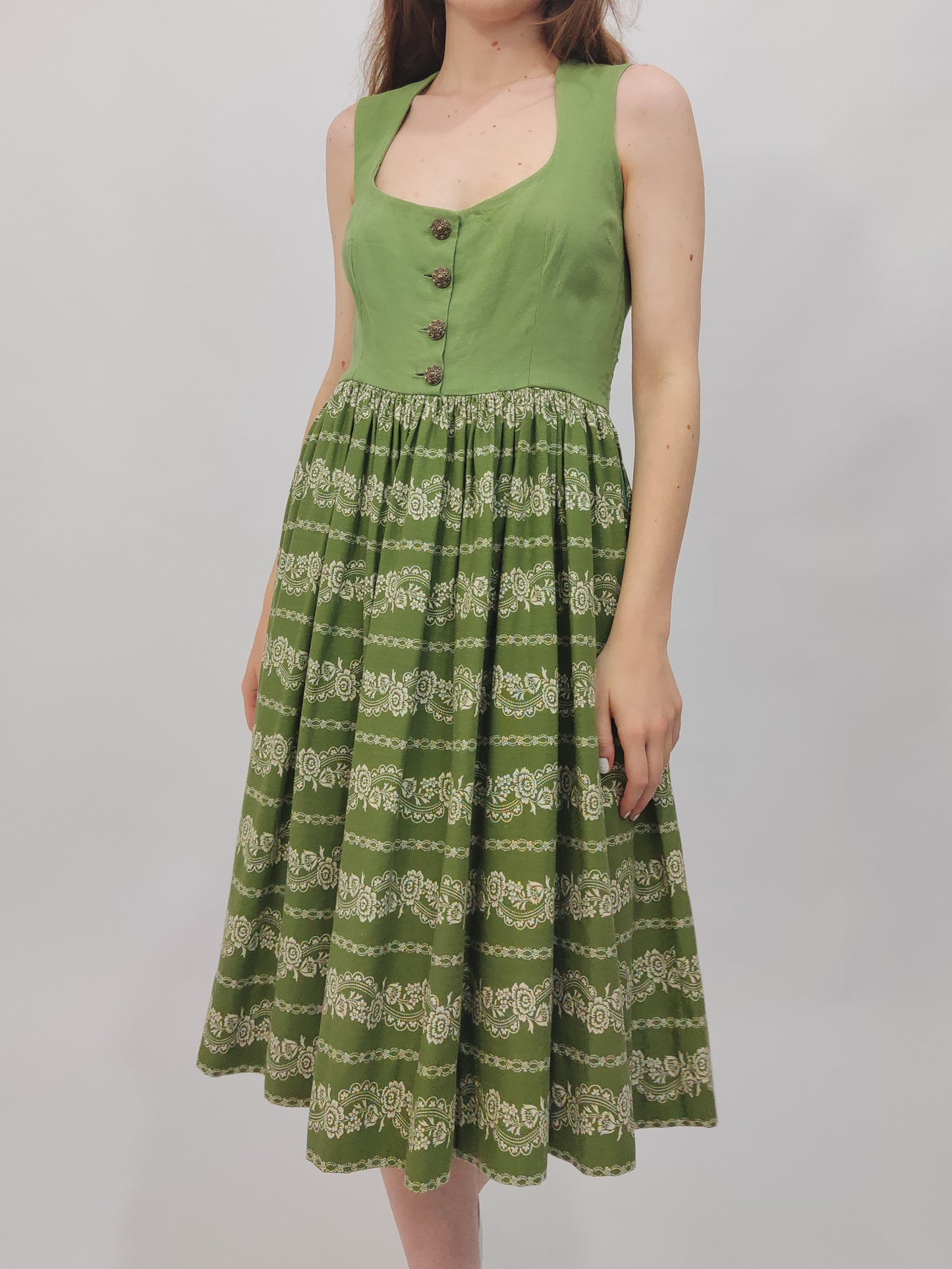 Green Vintage Trachten Dress