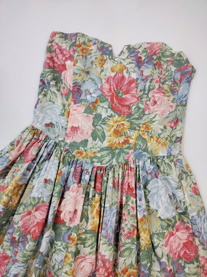 Early '80s Floral Cocktail Dress